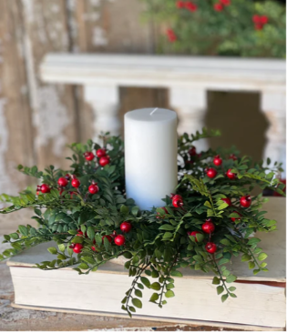 Lively Berry Bough Hanging Wreath