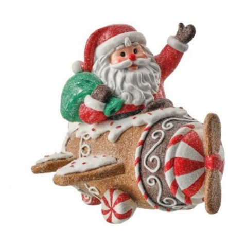 SANTA ON SWEETS PLANE