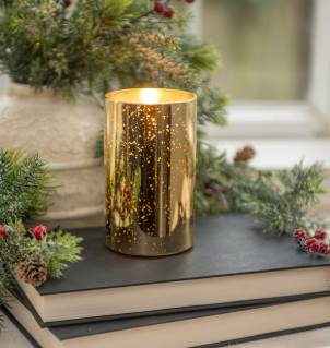 GOLD MERCURY GLASS CANDLE