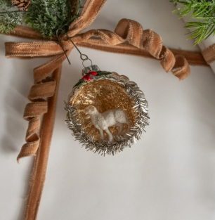 SHEEP SCENE ORNAMENT