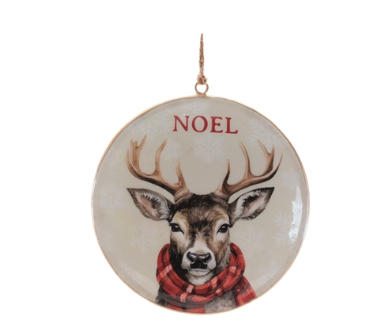 Disc Ornament w/Deer Iron