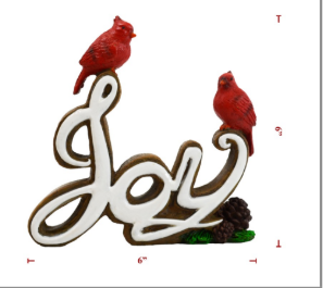 Joy W/ Cardinal Christmas