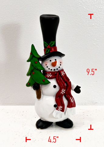 Christmas Poly Snowman W/ Tree