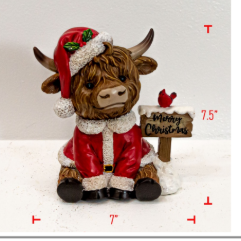 Poly Christmas Santa Cow