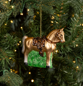 HORSE W/ SADDLE ORNAMENT