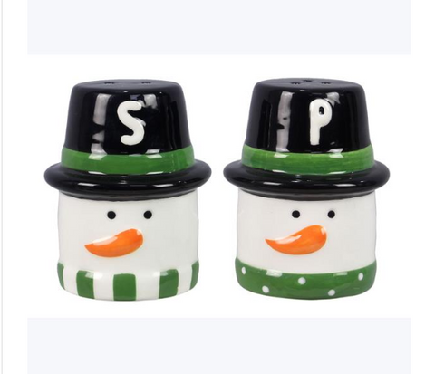 S/P Ceramic Marshmallow Snowmen