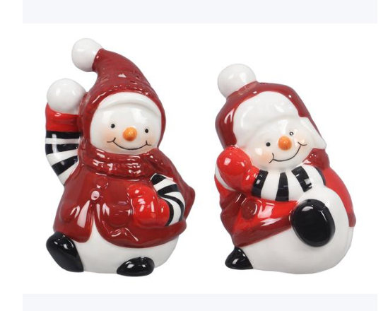 S/P Ceramic Snowman Set