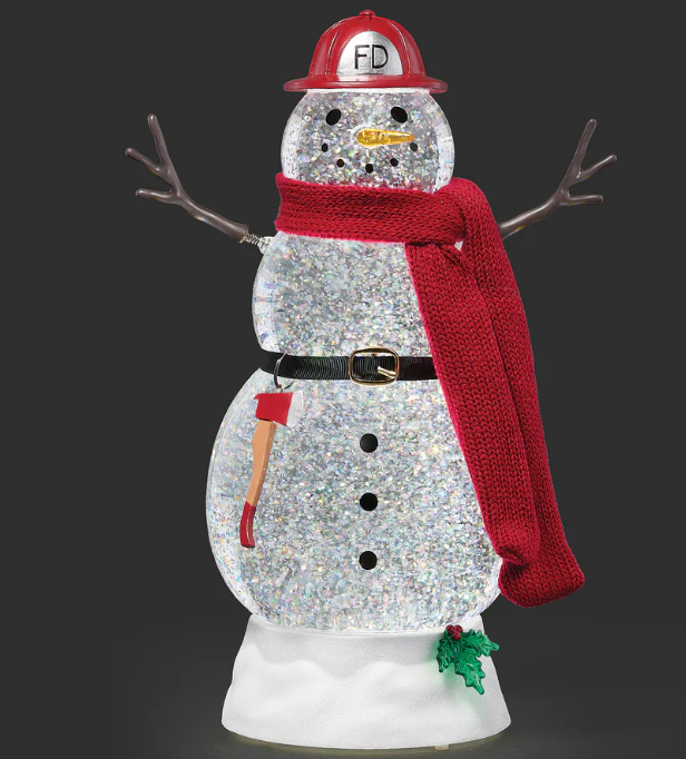 Confetti Lites Lighted Swirl Fireman Snowman