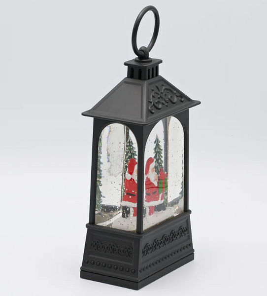 Confetti Lites Lighted Swirl Vintage Black Lantern