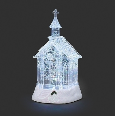 Lighted Clear Church