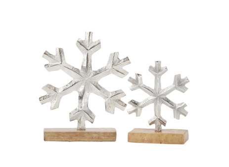 Aluminum Snowflake on Stand (2 sizes)