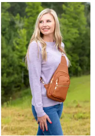 Leah Vegan Leather Sling Bag