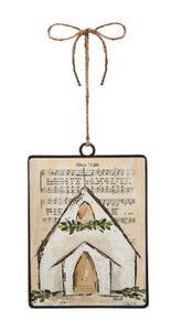 Music Sheet Church Disc Ornament