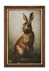 Vintage Rabbit Framed Wall Art