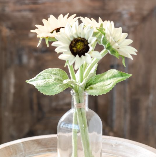 Real Touch Sunflower (4pc) (White or Yellow)