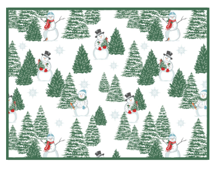 Snowmen Evergreen Kitchen Textile Collection