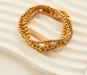 Four Single Row Beaded Bracelet