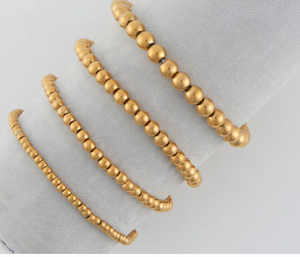 Four Single Row Beaded Bracelet