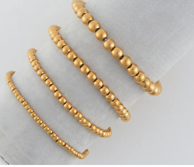 Four Single Row Beaded Bracelet