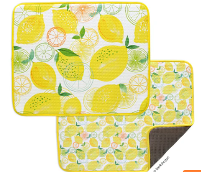 Werkshoppe Microfiber Towel - Lemon Plaid