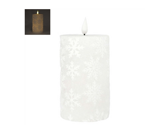 White Snowflake LED Pillar (3 sizes)