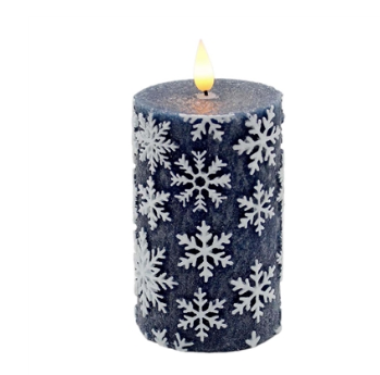 Blue Snowflake LED Pillar (3 sizes)
