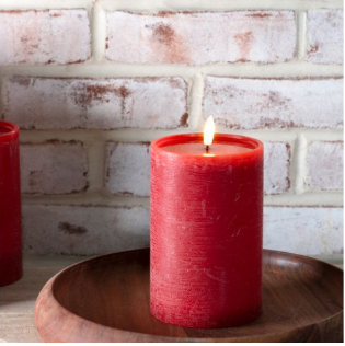 Red LED Candle - Melted Center (multiple sizes)