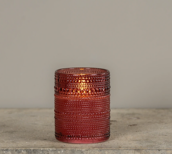 Burgundy Dotted Glass 3D Flame Candle (3 sizes)
