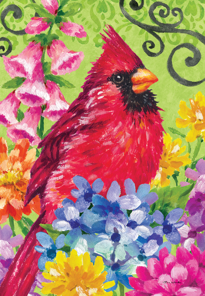 Cardinal with Flowers Collection