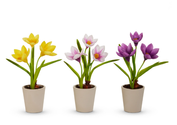 Real Touch Potted Crocus Bulb (3 colors)