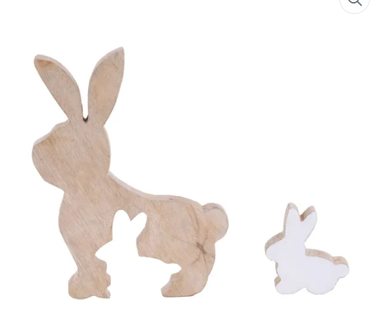 Mango Wood Cut Out Rabbit