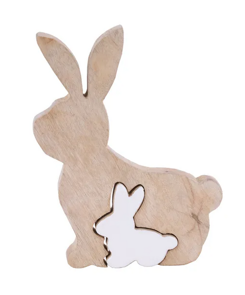 Mango Wood Cut Out Rabbit