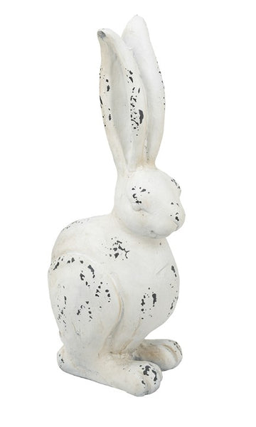 Distressed Tall Rabbit Figurine