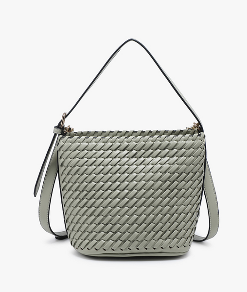 Emerson Diagonal Woven Bucket Bag (2 colors)