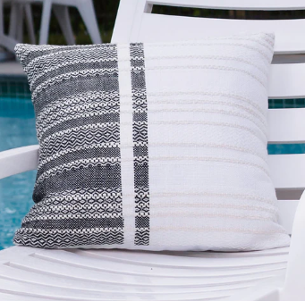 Woven Geo Black Pillow Collection (2 styles)