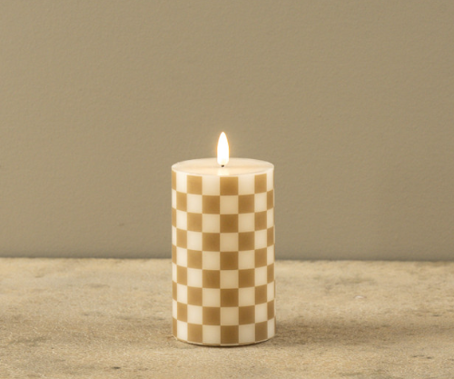 Gold Checked 3D Flame Collection