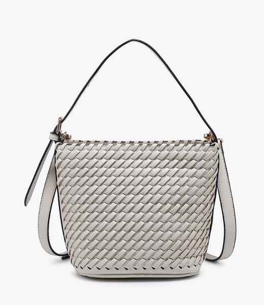 Emerson Diagonal Woven Bucket Bag (2 colors)