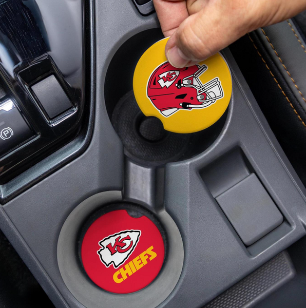 Kansas City Chiefs Car Coasters (set of 2)