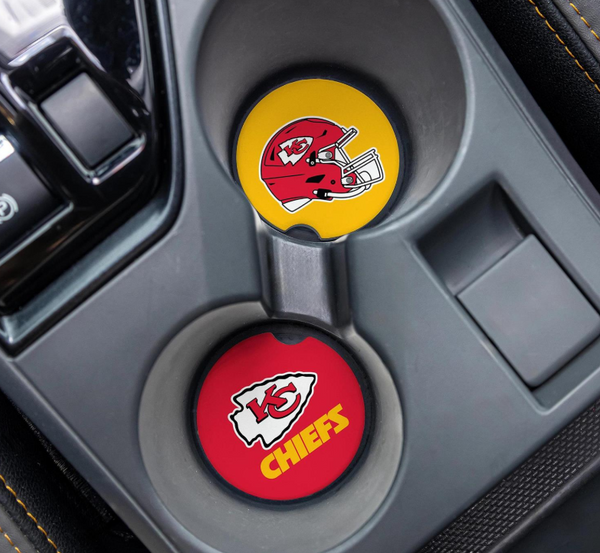 Kansas City Chiefs Car Coasters (set of 2)