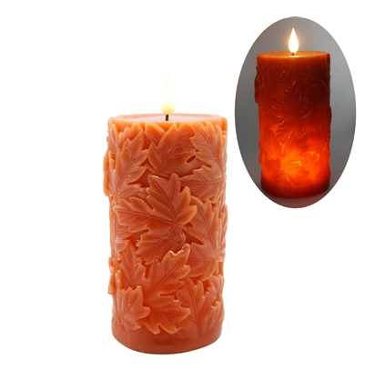 Orange Leaf LED Pillar (2 sizes)