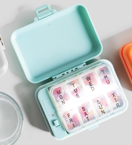 Light Up Pill & Vitamin Case (4 colors)