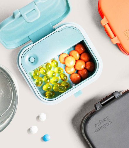 Mini Light Up Pill & Vitamin Case (4 colors)