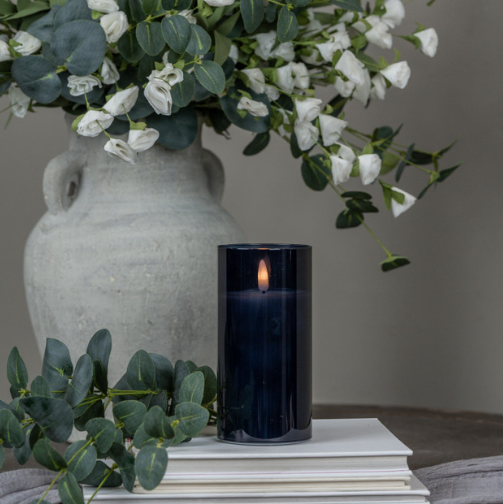 Navy Glass 3D Flame Collection