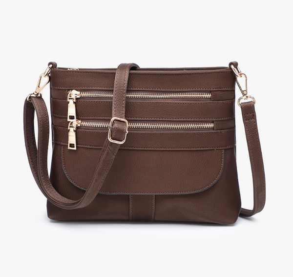 Octavia Multi-Zip Crossbody (multiple colors)