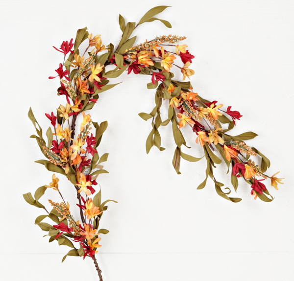 Orange Burgundy Wild Flower Collection (multiple pieces)