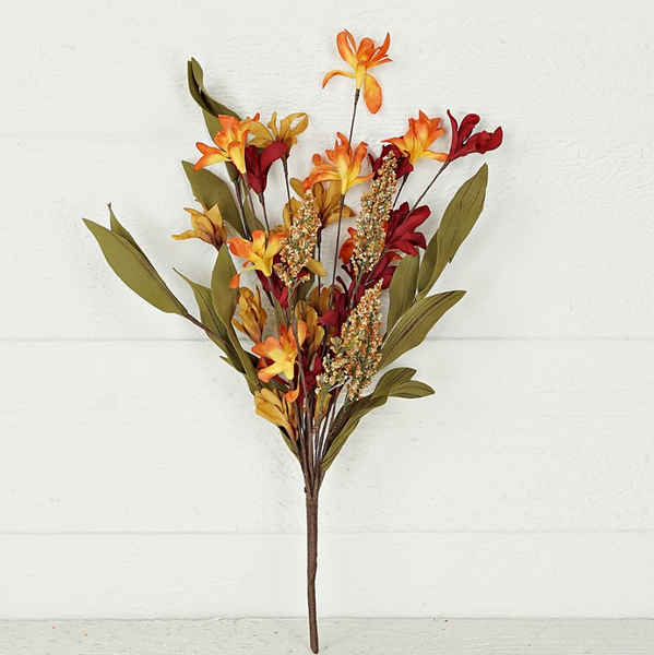 Orange Burgundy Wild Flower Collection (multiple pieces)
