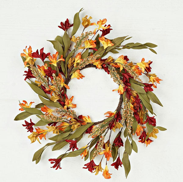 Orange Burgundy Wild Flower Collection (multiple pieces)