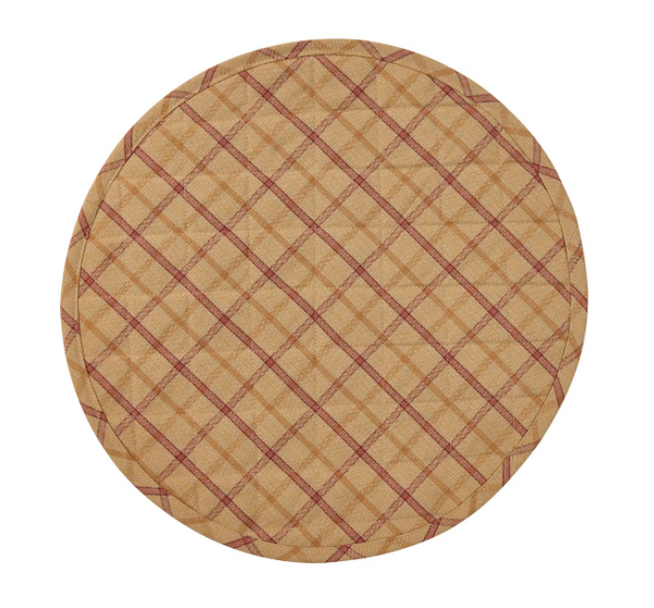 Persimmon Round Quilted Placemat