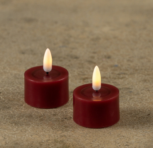 3D Flame Red Tealight Candles (melty top)