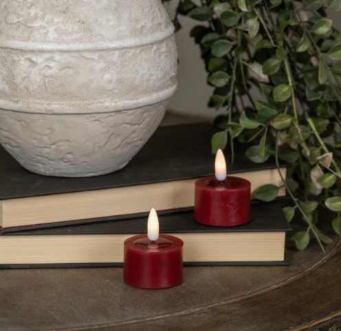 3D Flame Red Tealight Candles (melty top)